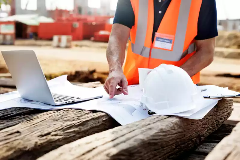 contractor at a construction site