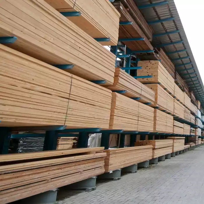 stacked lumber