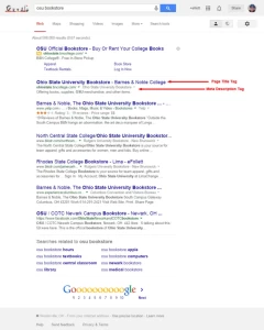 Google search screenshot depicting how to use keywords to improve web traffic and SEO