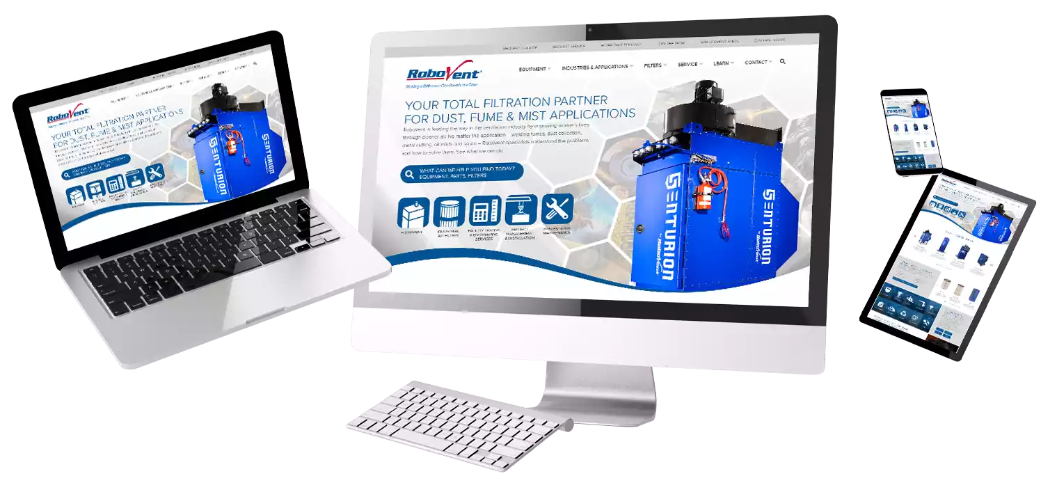 RoboVent-different-screen-sizes Website Redesign for RoboVent