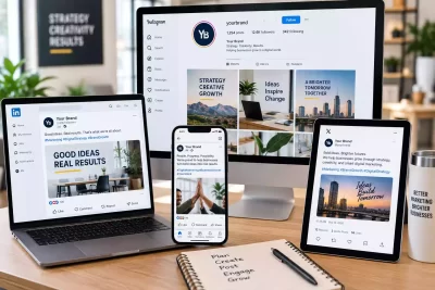 Social media marketing strategy for maintaining brand visibility